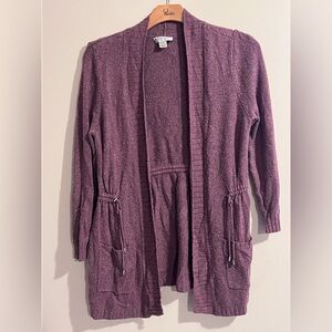 Christopher & Banks Mauve Open Front Cardigan